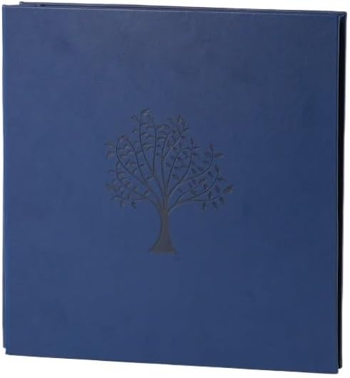 Travel Growth Commemorative Book ﻿ Leather Self Adhesive Film Insertion Bag Album Creative Commemorative Album Applicable to photos, receipts, star cards, etc(Blue)