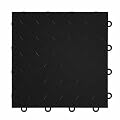 FlooringInc's Nitro 12"x12" Snap-Together Garage Flooring Tiles, Non-Slip Interlocking Plastic Garage Floor Mat, Garage Organization & Garage Storage, Diamond Pattern, Black, 52 Tiles, 52 Sq/Ft