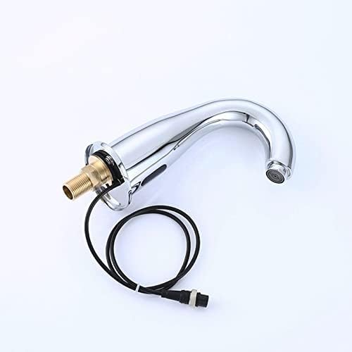 Robinet à capteur automatique mitigeur eau chaude et froide chromé pour lavabo