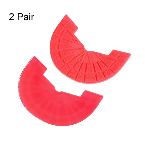 Image of HARFINGTON 2pair Shoe Sole Protector for Sneakers Size 6-6.5 Non Slip Pad Heel Plates Repair for Men and Women, Red