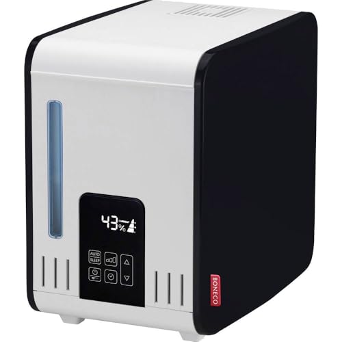 BONECO Verdampfer S450 I Luftbefeuchter I 7L Wassertank I Räume bis 100 m² I Aroma Funktion I Touch-Bedienung I AUTO-Modus & Timer I CLEANING-Mode I Warmer Nebel I Programmierbarer Hygrostat (weiß)