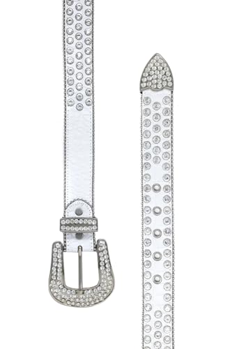 Barabbas men's Jewels Rhinestone Stone Buckle leather belt BK8163