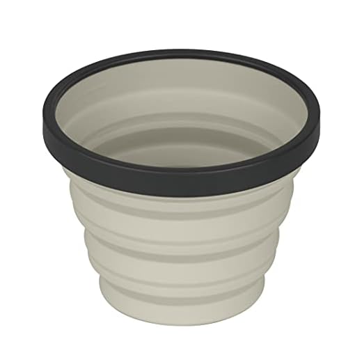 Sea to Summit X-Series Collapsible Silicone Camping Drinkware, Cup (8.3 fl oz), Sand