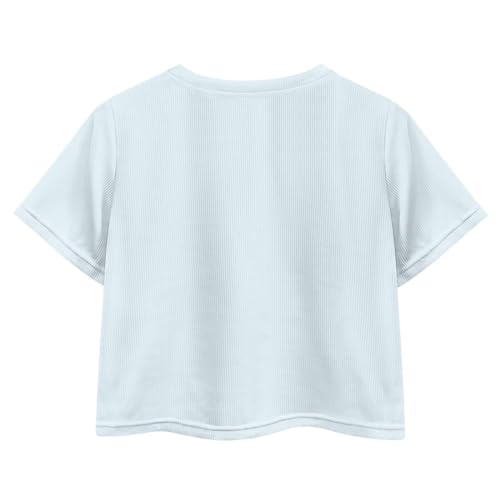 Image of Kids Crop Top Short Sleeve T-Shirts for Girls Size 5-14