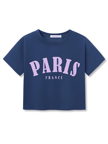 Image of Stylish Graffiti /Butterfly /Tropical Crop Top for Little & Big Girls - Cool Summer T-Shirt Clothes Size 6-18