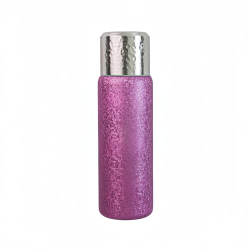 チタン水筒 300ml/430ml 真空二重断熱ボトル | 軽量携帯用 保温保冷 魔法瓶 | 茶こし付き 広口直飲み | 子供・大人兼用 アウトドア/通学/オフィス向け | ステンレス+チタン被覆 滑り止めデザイン (C-430ML)