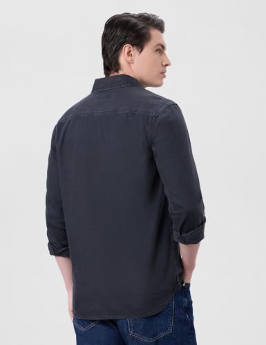 Image of Symbol Premium Men's Casual Cotton Denim Shirt | Regular Fit | Available in Plus Sizes