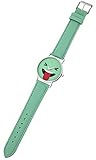 Eichmüller Leder Kinderuhr Emoji Zunge Grün 3ATM Quartz Uhrwerk