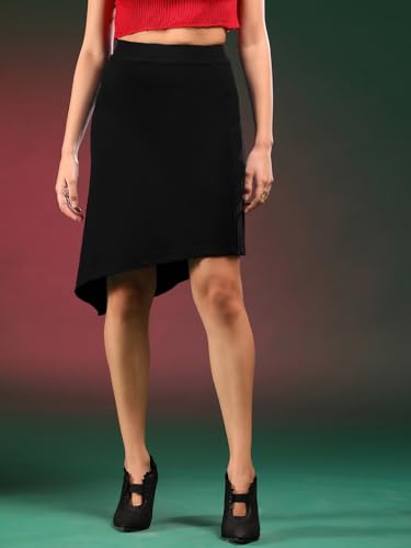 Image of KOTTY Women's Solid and Printed Skirts - A-Line || Pencil || Midi || Maxi || Knee-Length || Flared || Asymmetric Styles for Chic and Comfortable Fashion