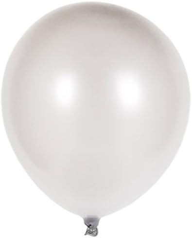 12" Helium Quality Latex Party Balloons (Pearl Silver, 36)