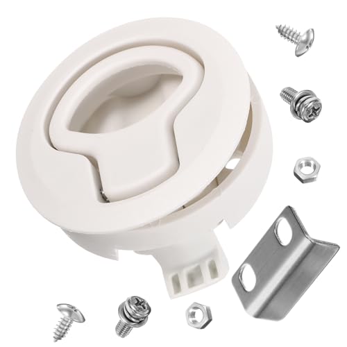 PRETYZOOM Rv Cabinet Door Latch Boat Hatch Latch Flush Pull Round Head Lock Pull Bracelet