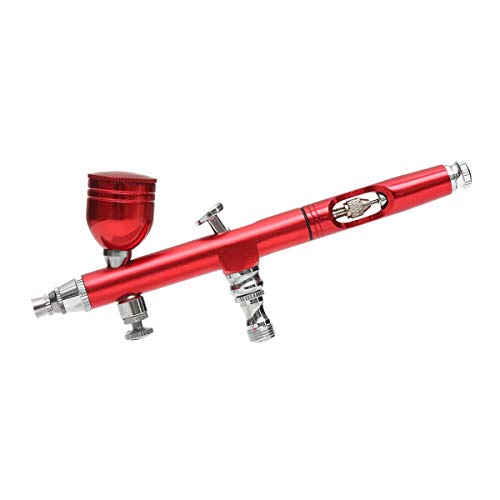 Hanbaodedgh Spray Bottle Dual Action Gravity Feed 0.2mm Airbrush Spray Art Paint Tattoo Fashion YU Airbrushes (Color : Yellow) (Color : Red)