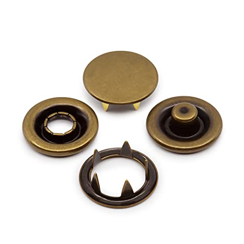 Dritz Long Prong Snaps 5/8In Antique Brass Includes Snaps & Tools Fasteners, 5/8", 36 Sets #TOP2