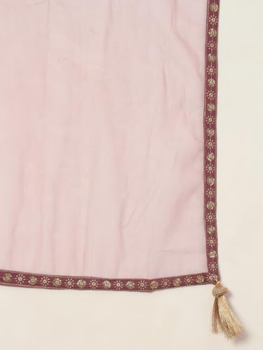 Image of SHOPPING QUEEN Women's Georgette Embroidered Kurta and Palazzo Set
