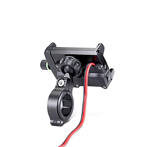 Midland – Supporto Telefono Moto In Alluminio Mh-Pro Usb Con Caricatore Usb, Porta Cellulare Moto Impermeabile IP65, Universale, Compatibile Con Telefoni Fino A 6,7", Attacco Manubrio 22-32 Mm - 5