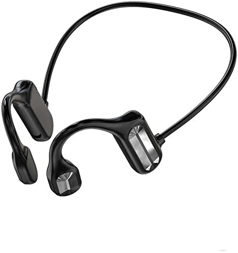 NOMOY Auriculares de conducción ósea, Auriculares inalámbricos Bluetooth Deportes Impermeable HiFi Stereo Ear-Hook Headset con micrófono (negro) Cover