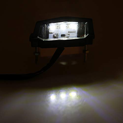 Luz de placa de carro para moto + luz de licença 12V universal motocicleta motocicleta placa LED lâm
