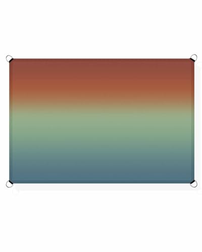 Sun Shades Outdoor Patio Covers for Shade & Rain, Modern Abstract Art Sun Sail Shades Waterproof, Red Green Gradient Sun Shade Sail UV Protective for Backyard/Garden/Deck/Pool 8x10 ft