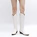 GLOBALWIN Women's White Cowboy Boots Knee High Long Pointed Toe Western Boots Size 8M