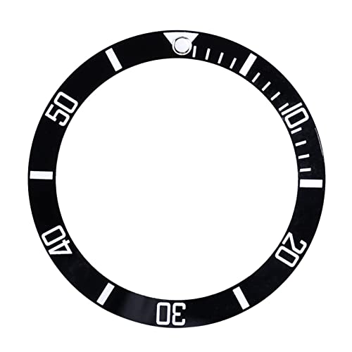 Inserto de Bisel de Reloj, Nuevo Reloj de cerámica Reloj de Pulsera de Bisel Insertar Piezas de Repuesto de Bucle Kit de reparación de Reloj(Negro)