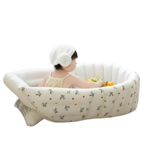 Kiwetポータブル ベビーバスタブ バスタブ 新生児用お風呂 折りたたみ式 子供用インフレータブルプール ベビーバスタブ折りたたみ子供用インフレータブル屋内スイミングプールベビーバスタブ 新生児から使用可能 浴槽 0〜3歳 収納簡単 省スペース ハンドポ