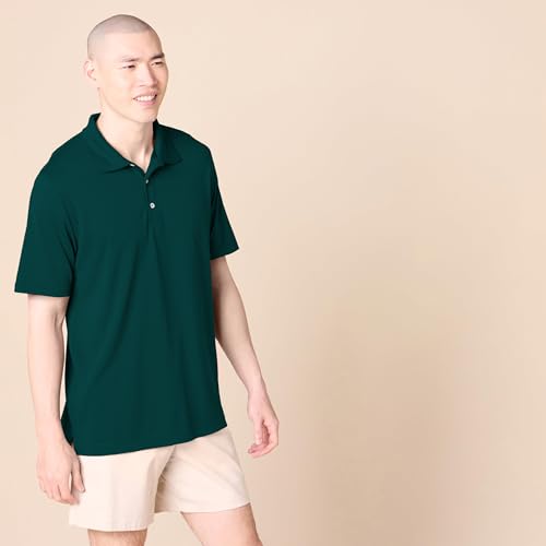 Image of Amazon Essentials Men's Regular-Fit Quick-Dry Short-Sleeve Golf Polo Shirt