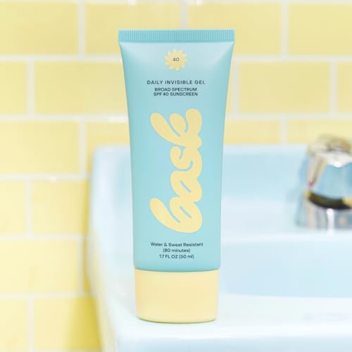 Image of Bask SPF 40 Daily Invisible Gel Face Sunscreen - Broad Spectrum Protection, Fragrance Free, Makeup Primer, Hydrating, Clear, Lightweight & Non-Greasy, Dermatologist Recommended, 1.7 fl oz