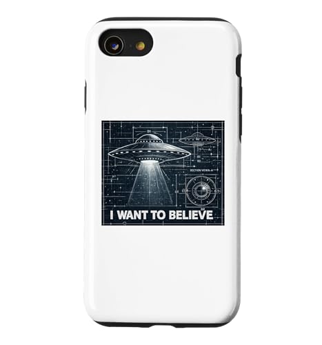 UFO �u���[�v�����g I Want To Believe �X�}�z�P�[�X iPhone SE (2020) / 7 / 8 �p
