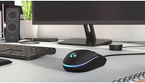 Logitech G203 Wired Gaming Mouse, 8,000 DPI, Rainbow Optical Effect LIGHTSYNC RGB, 6 Programmable Buttons, On-Board Memory, Screen Mapping, PC/Mac Computer and Laptop Compatible - Black - 1
