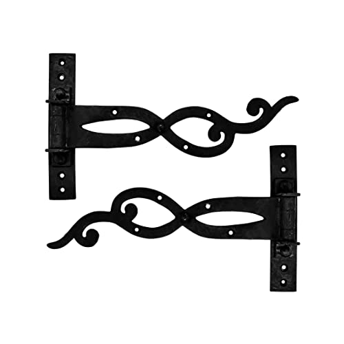 Akatva Doorbell Button With T Hinge Set – 2 Pieces Gate Hinges For Wooden Fences Heavy Duty – Bell Push Button – Doorbell Button Wired – Barn Hinges For Doors – Black Hinges – Black Powder Coated Fini #TOP7