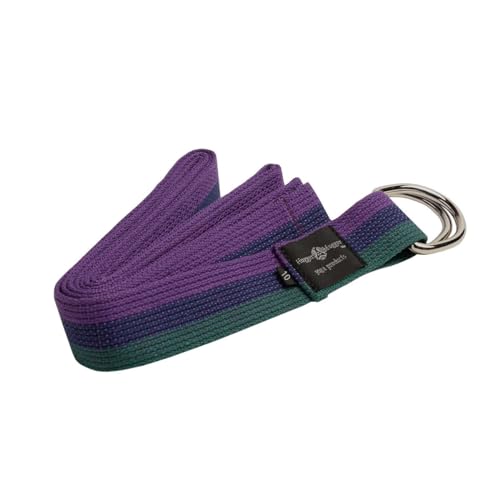 Image of Hugger Mugger D-Ring Cotton Yoga Strap - Super Strong Cotton, Metal D-Ring Buckle, Multiple Lengths Available
