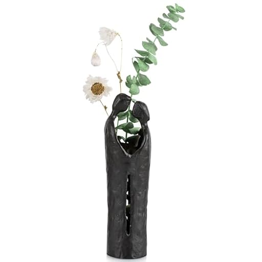 Sziqiqi Hierro 6 º Aniversario de Regalo para Ella - Romántico Pareja Estatua de Metal Amor Escultura Decorativa Negro Abstracto Pequeñas Figuras Decoración para el Hogar Mujeres Esposa Amigo Novia | Ya disponible en tu tienda friki favorita! En mundofriki.es!