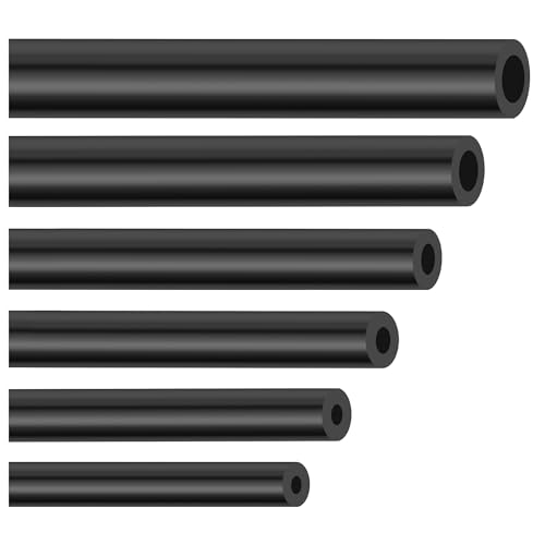 Image of 6PCS 5Ft Vacuum Hose Automotive,Silicone Vacuum Hose with ID 1 /8 inch 5 /32 inch 3 /16 inch 1 /4 inch 5 /16 inch 3 /8 inch,130PSI Max Pressure Vacuum Line Kit Silicone Tubing Car Accessories for Air /Water (6PCS)