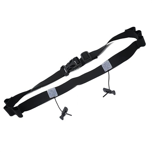 Ceinture Porte-Dossard Réglable avec 6 Boucles de Gel - Idéale pour Maintenir Votre Dossard de Course en Sécurité Lors des Marathons, Triathlons et...