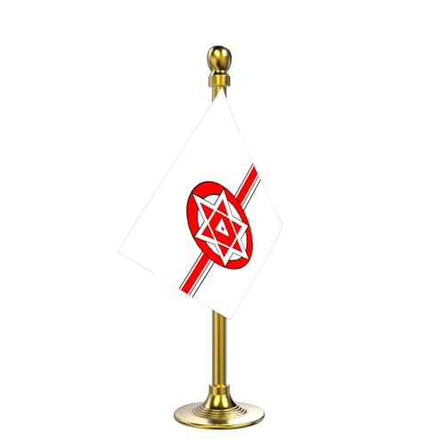 The Flag Company janasena Car Dashboard Flag | 2x3 Inch Flag with Elegant Acrylic Golden Base & Pole