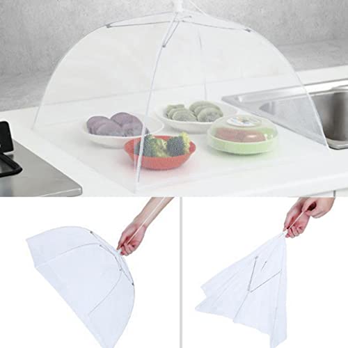 Cubierta de alimentos JFDBGU tipo carpa cúpula con malla doblada bicolor 6