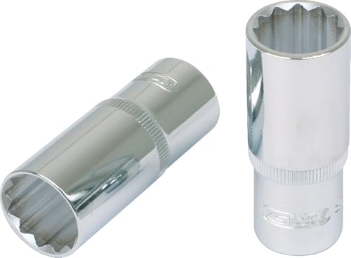 Llave de vaso de 12 cantos 16 mm de 1/2 vaso largo KS Tools 918.1698 para mecánica