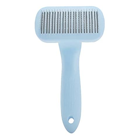 Dog Comb Brush,Dog Brush Cat Brush for Shedding and Grooming,Self Cleaning Slicker Brush for Dogs and Cats,Brush for Shedding and Grooming Short to Long, Straight or Curly Haired Pet Cover