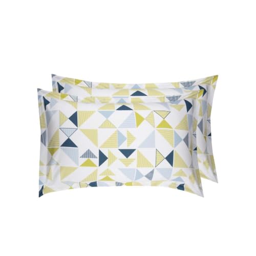 Image of Wakefit 100% Cotton Pillow Cover Set of 2 | 200 TC Soft & Breathable Pillow Cases | Standard Size 18 x 27 Inch | Skin Friendly, Durable & Gentle Machine Washable | Maze