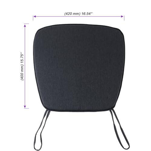 Cojines para silla en forma de herradura lavables de lino 42x40 cm 3