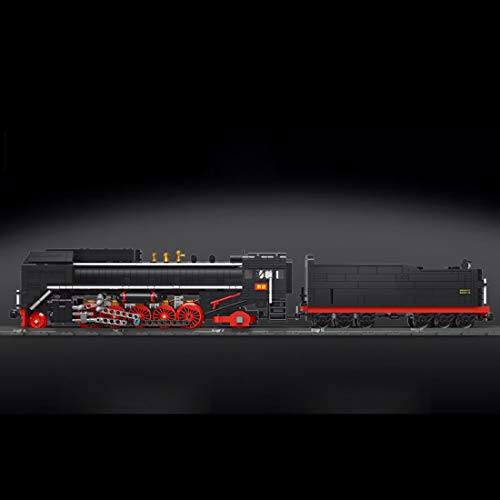 JYFLY Technik Zug Eisenbahn, Ferngesteuert Zug mit Motor & Schienen, Bausteine Zug Dampflokomotive Modellbausatz… – Bild 2