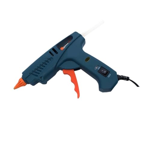 60W 100W ホットメルトグルーガン、電源スイッチ付き純銅ノズル、グルースティック5本、11mm家庭用電動工具、家庭用DIYクラフト 強力な接着力(100W,2.0x70mm Nozzle)