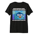 Furby Cute But Secretly Kinda Evil Photo Meme Premium Tri-blend T-Shirt