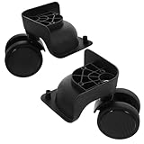 BESTonZON Ersatzrollen für Koffer 1 Paar Universelle Schwenkbare Kofferrollen Geräuschlose Abnehmbare Rollen für Kofferreparatur und Trolley Wartung