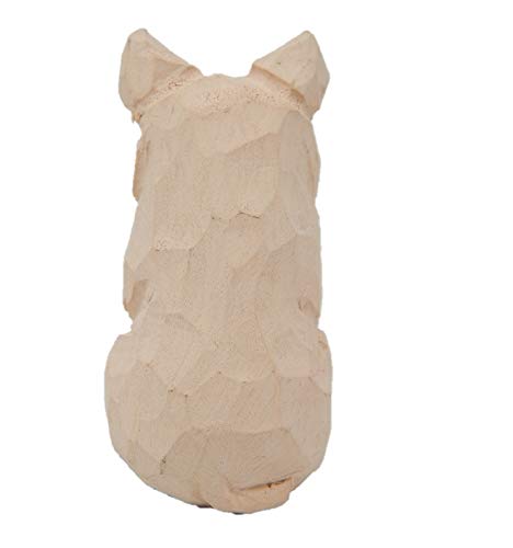 Estatua decorativa cerdito de madera pequeña miniatura 3