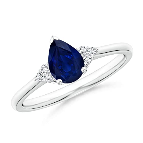 Angara Natural Blue Sapphire Pear Shaped...