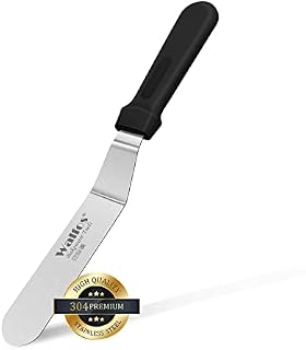 Walfos Silicone Spatula Set - 600ºF Heat Resistant Kitchen Scraper Spatulas, Strong Steel Core and One-Piece Design, Prefect for Cooking Mixing & Baking - BPA Free & Dishwasher Safe Set of 5, Black