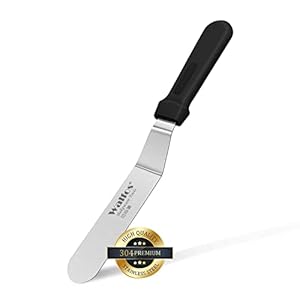 Angled Icing Spatula Cake Decorating, WALFOS Stainless Steel Blade Spatulas Baking and Pallet Knife for Cake Decorating – Multipurpose Use for Home, Bakery or Kitchen(15 cm)