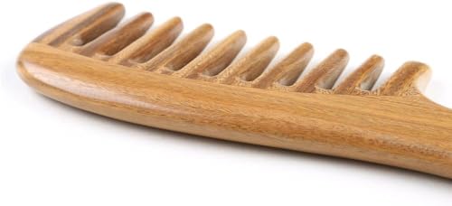 Sandalwood Wide Tooth Comb by RustiK, Wooden, Anti Static, Detangling, Scalp Massaging, Hair Brush - Image 4