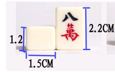 Florauspicious Chinese Mahjong Set - With 146 Tiles, 2 Dice Chinese Style Game For Travel, Family Gathering, Party #TOP3